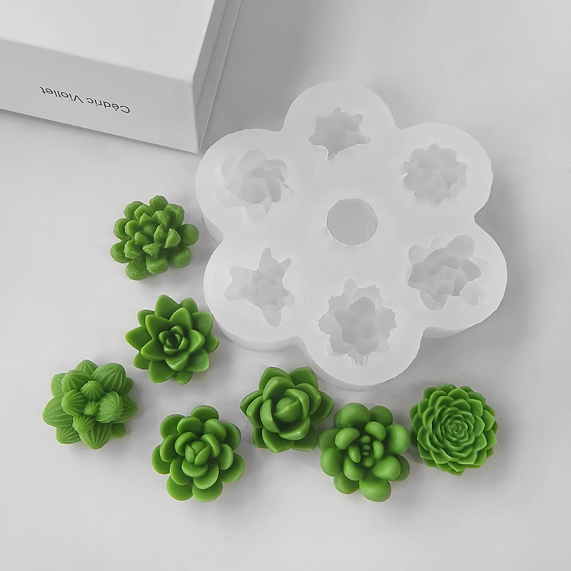 Soap Making At Home - Moule en silicone 7-en-1 pour plantes